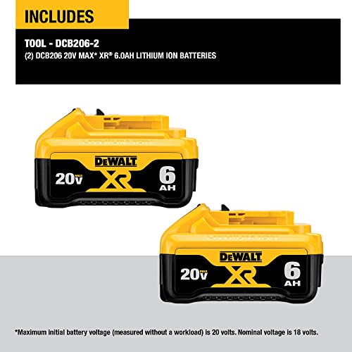 DEWALT-20V-MAX-Battery-6-Ah-2-Pack-Fully-Charged-in-Under-90-Minutes-DCB206-2