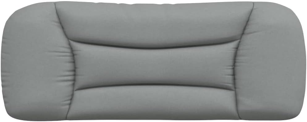 vidaXL Headboard Cushion Hvar, Upholstered Pillow Back Headboard, Decorative Hanging Headboard Pillow for Bedroom, Light Gray 39.4" Fabric