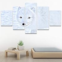 SIGNWIN 5 Panel Canvas Wall Art Animals Deer Modern Artwork for Home Decorations Ready to Hang - 60