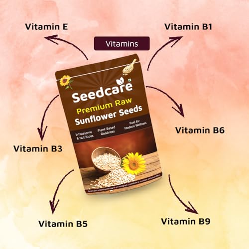 Image of Seedcare Raw Sunflower Seeds | High in Protein, Fiber, Vitamins & Antioxidants | Nutritious Superfood for Weight Management, Immunity Boost, Healthy Snacking, Smoothies, Cooking & Salads (500 g (Pack of 1))