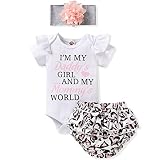 MINIFEIKO Preemie Baby Girls Clothes Daddys Girl Printed Ruffle T-Shirt Romper Bodysuit Leopard Shor