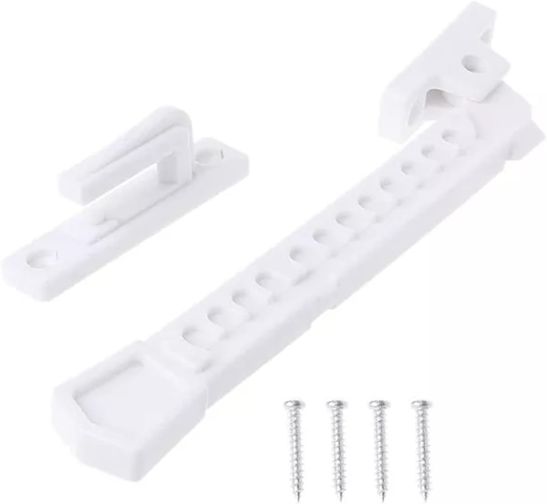 Window Door Security Lock ABS Wind Bracing Limiter Latch Casement Window Position Stopper restrictor Child Safety Protection(E)