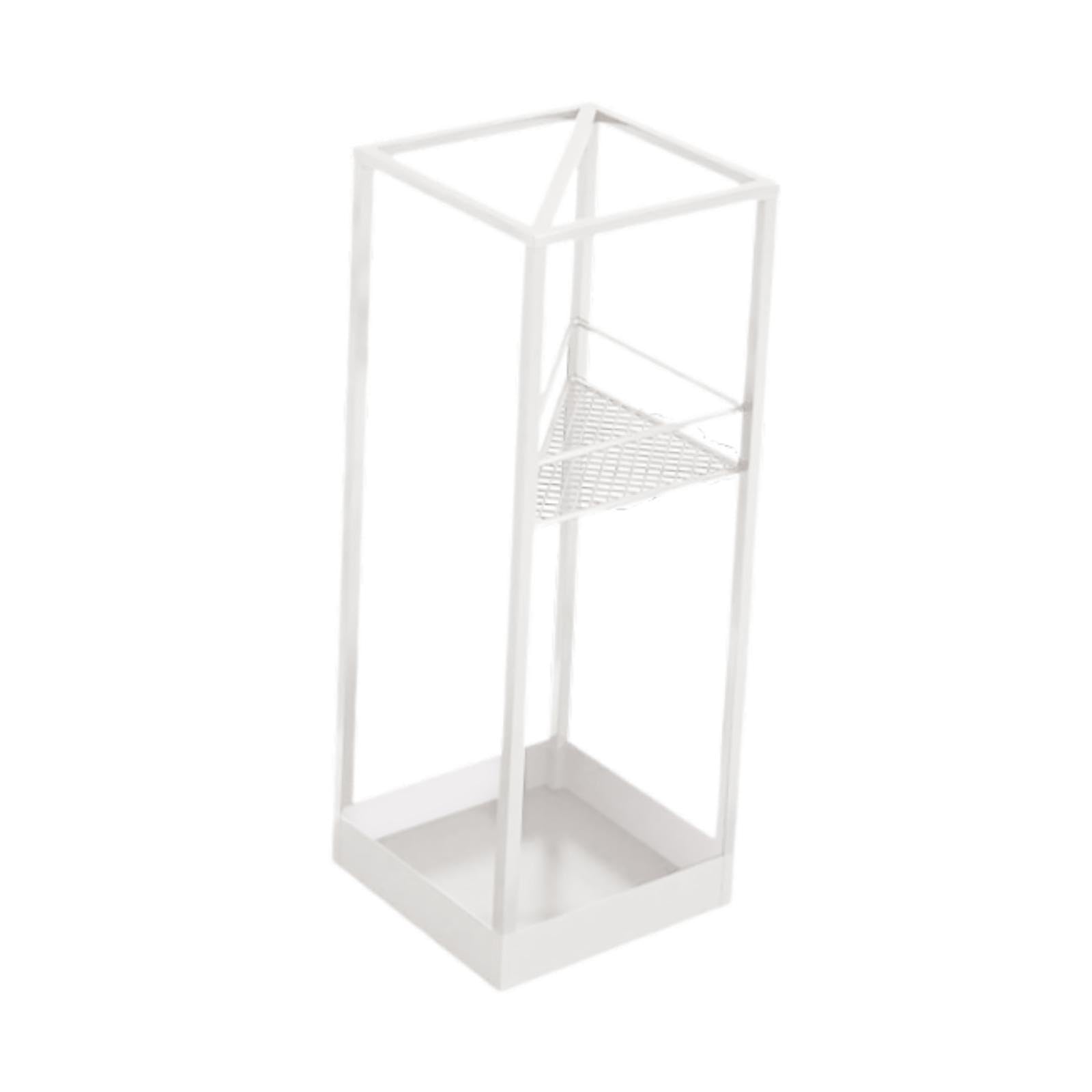 Bothyi Umbrella Stand Rack Umbrella Rack Storage Container Convenient Space Saving Umbrella Holder Rack Storage Bin for Stable Hotel, White