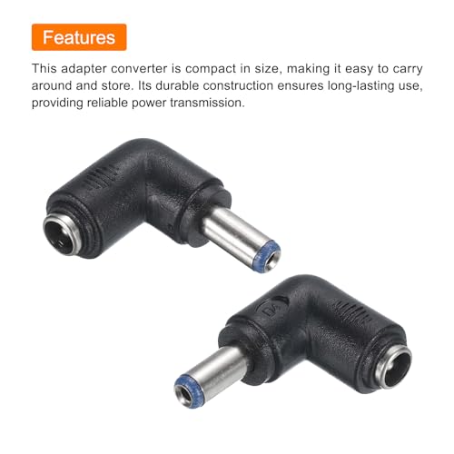 QUARKZMAN 2 Stück DC Netzstecker Adapter, DC Winkelstecker 5,5x2,1mm Buchse auf 5,5x2,1mm Stecker Adapter, Universal Netzteil Hohlstecker Adapter Konverter für Computer Router LED Streifen