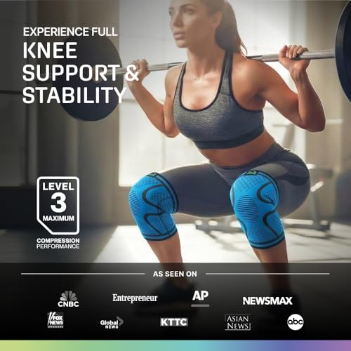 Image of Modvel 2 Pack Knee Brace for Women - Knee Support for Walking, Knee Compression Sleeves for Pain Relief, Knee Sleeves for Women, Knee Brace for Sports, Workouts & Arthritis