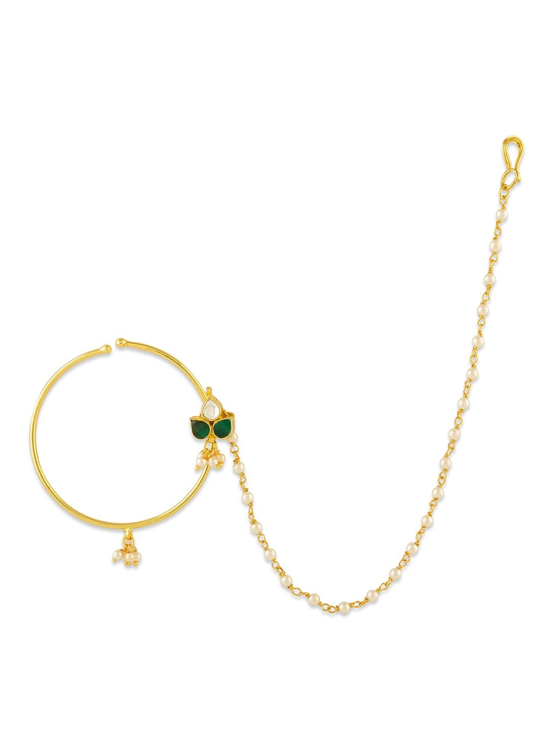 See full amazon price history chart for ACCESSHER delicate White Jadau Kundan and pearl nose ring for women | Gifting for Karwachauth | (Green) ACCESSHER delicate White Jadau Kundan and pearl nose ring for women | Gifting for Karwachauth | (Green) (B09PYSK5M6) Amazon Price History, Amazon Price Tracker