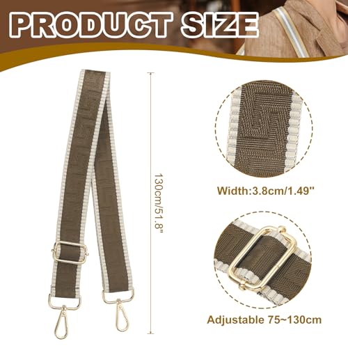 Image of PATIKIL Purse Strap, Adjustable Crossbody Bag Straps Wide Shoulder Strap Universal Replacement Shoulder Bag Belt for Women's Handbags Canvas Satchels Bag Backpack, Deep Brown