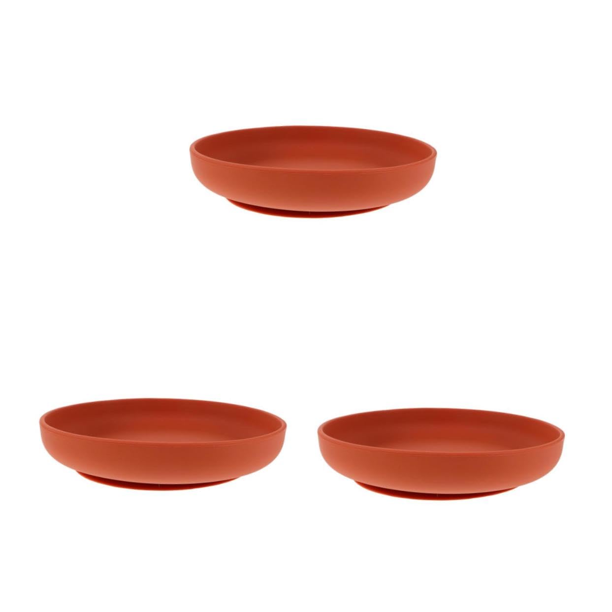 3 Piezas Plato Antideslizante con Ventosa y Base de Silicona Cuenco Adaptable Prueba de Derrames para Alimentación Independiente de Personas Mayores y Discapacitadas Resistente
