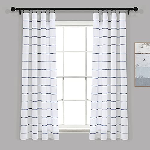 Lush Decor Ombre Stripe Yarn Dyed Cotton Window Curtain Panels,