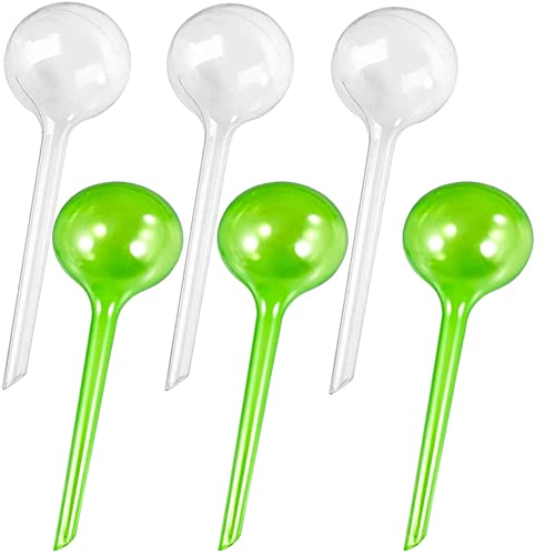 HUSHAX Bewässerungskugeln 6er Set, Pflanzen Bewässerungskugeln Topfpflanzen Selbstbewässerung, Topfpflanzen, Dosierte Bewässerung, Gießfrei Bewässerungs Kugeln aus Kunststoff Cover