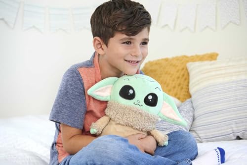 Mattel Star Wars Peluche Grogu sautillant avec actions et effets sonores, jouet souple inspiré de la série « Le Livre de Boba Fett » The Mandalorian, Star Wars HPG48