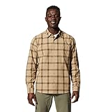 Mountain Hardwear Men's Big Cottonwood Long Sleeve Shirt, Ridgeline Moon Roof Plaid, Medium
