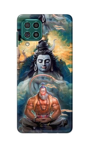 Image of PRINTFIDAA Printed Hard Back Cover Case for Samsung Galaxy F62 | Samsung Galaxy M62 Back Cover (Lord Shiva and Hanuma) -112
