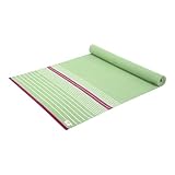 MELLOWBUFF Hand-Woven Cotton Yoga Mat – 100% Natural Cloth Yoga Rug for Hot Yoga, Exercise, Workout, Fitness & Meditation – Absorbent, Washable Yoga Rug, 78 x 28 Inches (DHYANA)