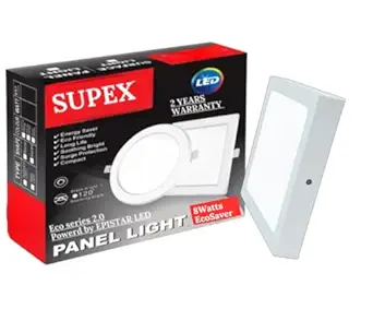 SupexLED 8W Square Concealed Down Light I Cutout 4 inch I Surface Light I 1200 Lumens|Energy Saving (White, Pack of 2) 2 Years Warranty