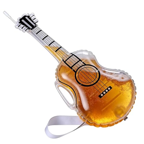 Decantador de whisky, contenedor de vino con pajita, botella de alcohol para violín para cerveza, para festivales de música, cumpleaños, bar, comedor, playa, vacaciones, marido, padre