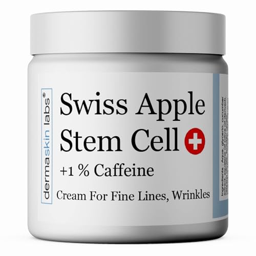 Apple Stem Cell Moisturizer Anti-Aging Face Cream with Argan Stem Cells & Caffeine Firming Hydrating & Brightening Moisturizer for Wrinkles Fine Lines Eye Bags & Radiant Skin (2 oz)