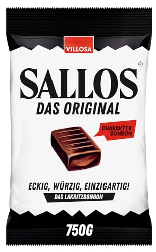 SALLOS das Original im großen Vorteilspack Lakritz-Bonbon mit Kräutern aus natürlichem Süßholzsaft würziges Lakritz vegan im Vorrats-Pack 750 g