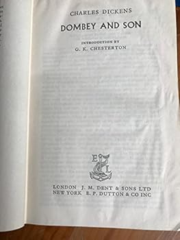 Unknown Binding Dombey and Sons Everymans Library Edition Book