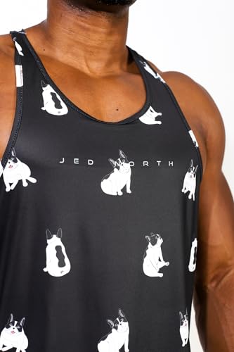 Jed North Bodybuilding Tank Top Gym Stringer Y-Back Muscle Racerback,Bulldogs,XX-Large
