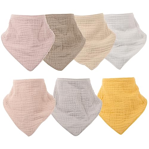 SEWOART 7stücke Waschbares Kleines Lätzchen Aus Baumwolle Verstellbare Lätzchen Für Unisex Zum Essen Von Gebrauchtem Kleine Für Sabberprobleme Zum Schutz Der Kleidung