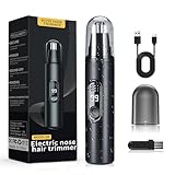 【Amazon.co.jp限定】鼻毛カッター メンズ はなげカッター エチケットカッター 1台3役 眉毛 耳毛 鼻毛対応 Type-C充電式 はな毛カッター LCD残量表示 水洗い可 静音設計 旅行便利 多機能シェーバー 男女兼用 おしゃれ 持ち運び便利 敬老の日 母の日 父の日 誕生日 クリスマス 記念日 プレゼント ブラック