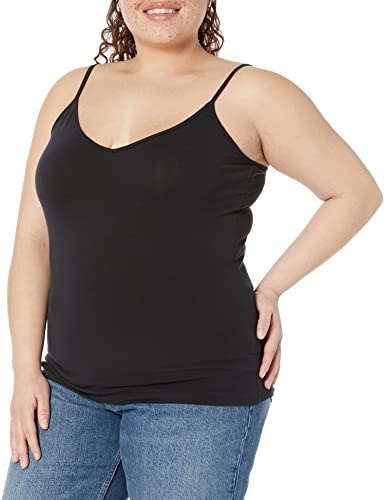 Image of Amazon Essentials Women's Slim-Fit V-Neck Cami, Pack of 4