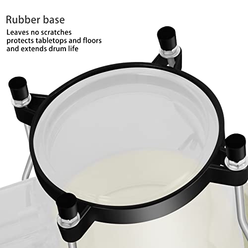 Vanphy Bongo Drum Set For Kids Beginners, Natural Adult Bongos With Tuning Wrench, Transparent Bongo Drums 6" And 7" Tunable, Percussion Bongo Drum Natural Animal Hides Metal (White) #TOP3