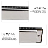 Yctze C Key Harmonica 24-Hole Professional Professional Ujazd dla Początkujących i Dorosłych z zwiększoną jakością Dźwięku i Projektowaniem Podwójnego Rzędu (SILVER)