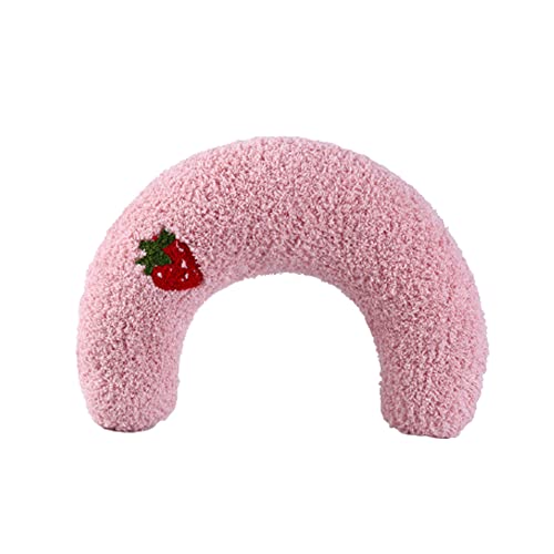 Tsumuku ネックピロー 猫枕 抱き枕 猫 添寝枕 猫のU字型枕 ペット枕 クッション ぬいぐるみ もちもち ふわふわ 柔らか 可愛い プレゼント用 携帯用飛行機旅行用枕 ピンク