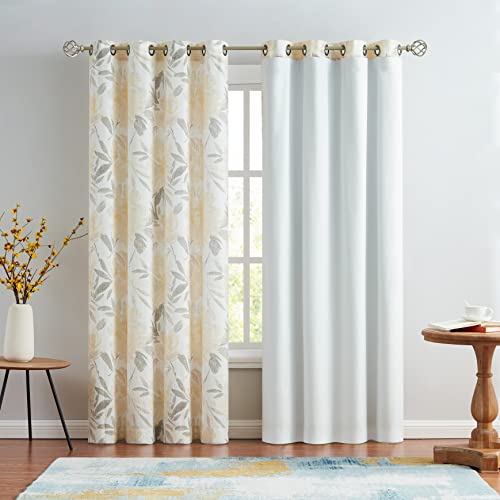 West Lake 100 Blackout Window Curtain Liner 2 Panels Light Blocking Liner Thermal Insulated Rod Pocket Window Drapes For Living Room Bedroom Winter Curtain Liner For Grommet Top Panels, 48"Wx 60"Lx2 #TOP1