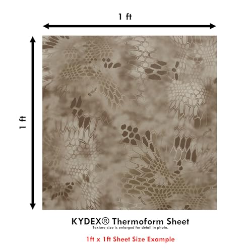 Image of KYDEX Thermoform Sheet - (P1 Texture) - (Infused Print) - (12in x 12in) - (Kryptek - Nomad) - (1 Sheet) - (for Holster Making & Hobby) - (USA Made)