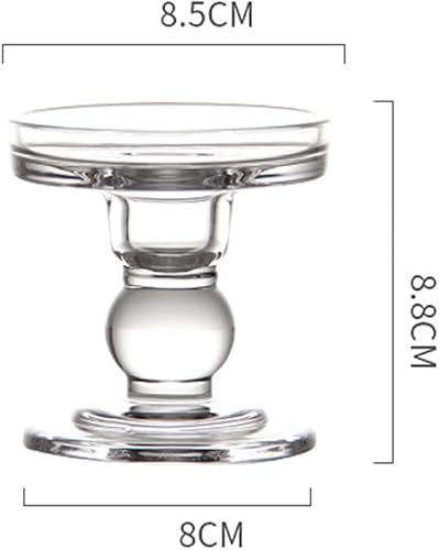 Miniatura 3 de Candelabro de cristal transparente para velas de 3 pulgadas para fiesta de boda o decoración del hogar, 1 unidad
