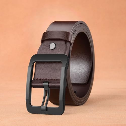 Trouser Dress Belts Luxury Design Retro Casual PU Belt Man Versatile Pin Buckle Waistband(black)3