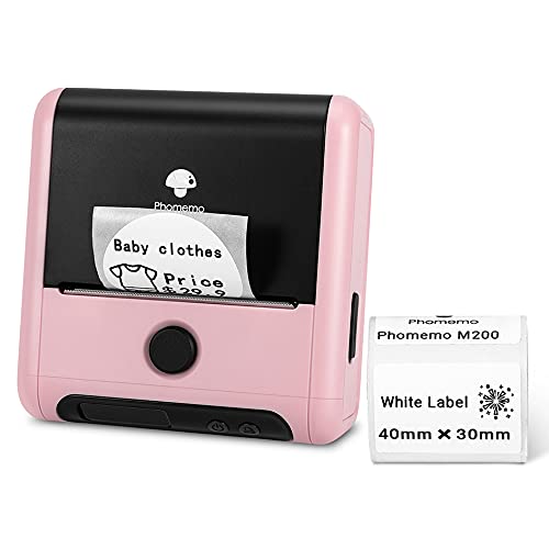 Beschriftungsgerät Selbstklebend Phomemo M200/ M110 Bluetooth Etikettendrucker Upgrade 3Zoll Tragbarer Label Printer