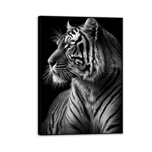 Photos de salon tigre noir et blanc : sublimez vos murs vides
