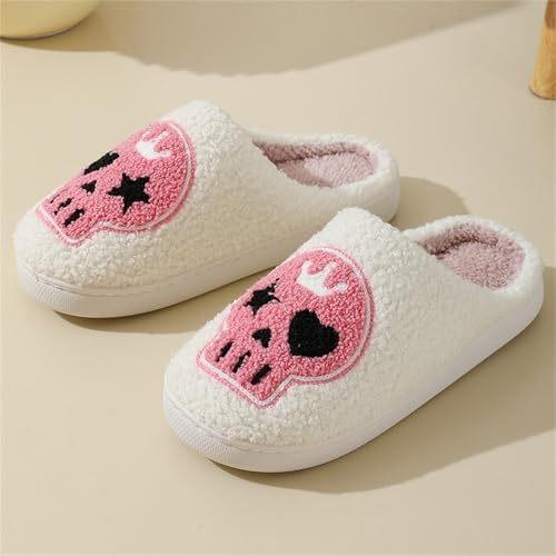 Halloween Slippers for Womens Mens Home Comfy Memory Foam Fuzzy Soft Bedroom Slides Plush Warm Slipper Non-Slip Sole Winter Wool Lined Indoor Outdoor House Shoes4