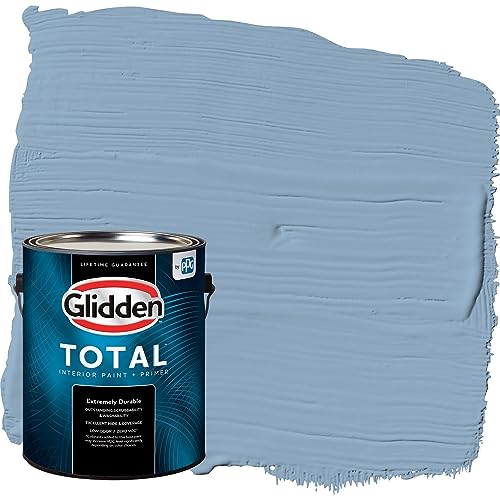 Glidden Total Interior Wall Paint & Primer All-in-One, Kaleidoscope/Blue, Eggshell, 1 Gallon