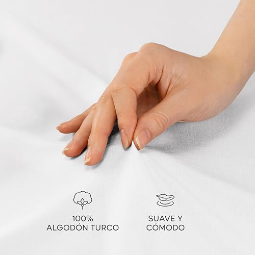 Miniatura 3 de Twinzen Funda Almohada 40x60 Juego De 2 - Blanco - 100 Algodon Jersey - Funda De Almohada Algodon - Funda Cojin Para Cama - Protector De Almohada Con Cremallera