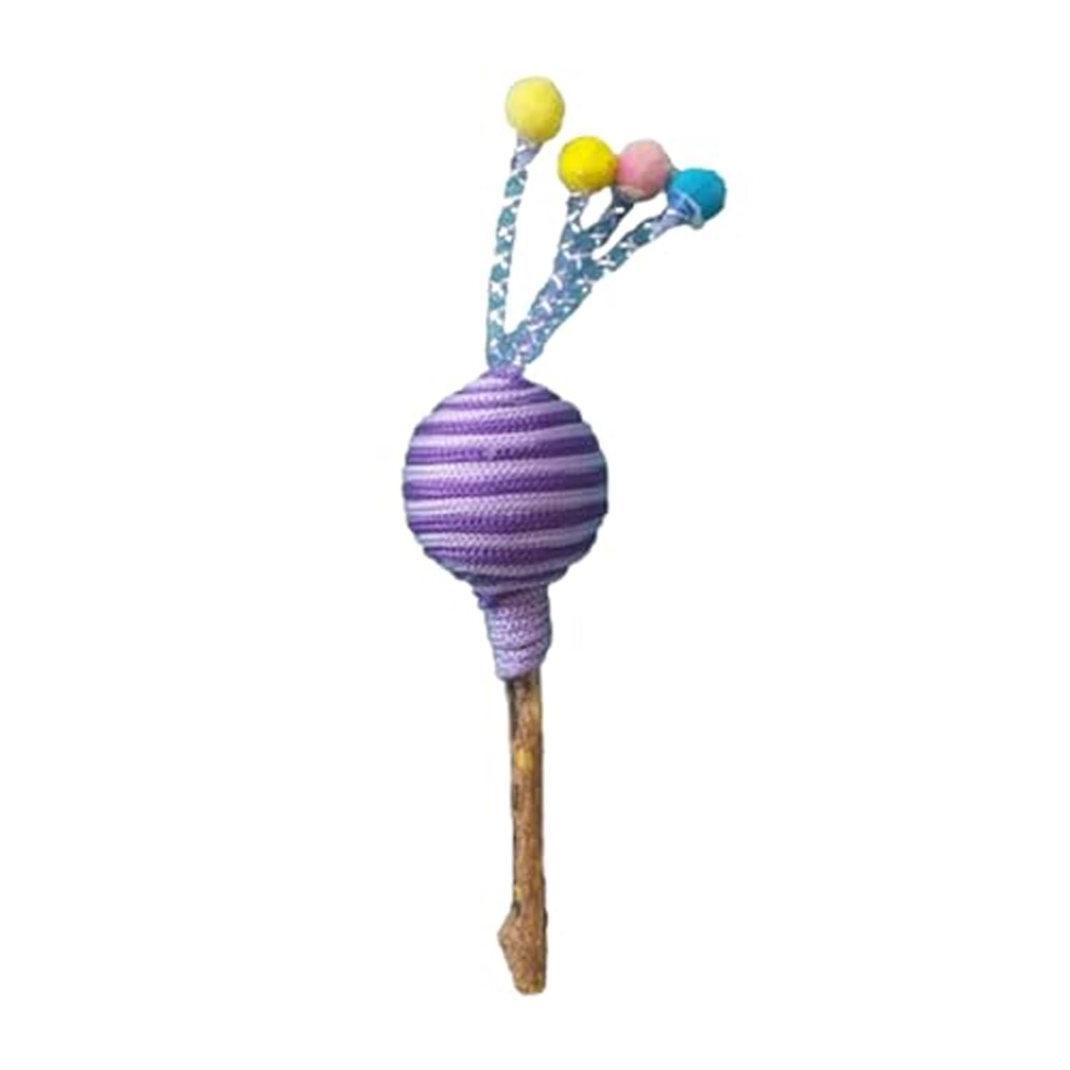 Emily Pets 1 Pieces Pet Cat Rope Toy Lollipop Shape with Bell for Training Playing Bite Small Ball for Dogs and Cats (Multi Color) (B0CK5WGXWL) Amazon Price History, Amazon Price Tracker