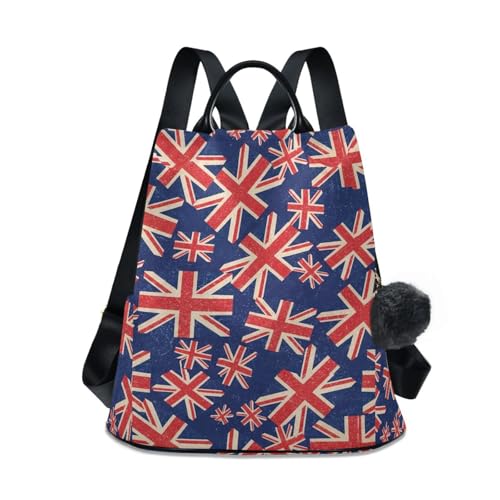 Sac à dos antivol bleu femme : voyagez l'esprit tranquille grâce au polyester imprimé vintage