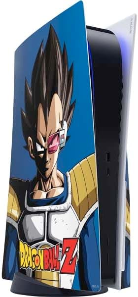 Skinit Decal Gaming Skin Compatible with PS5 Console - Officially Licensed Dragon Ball Z Vegeta Portrait Design