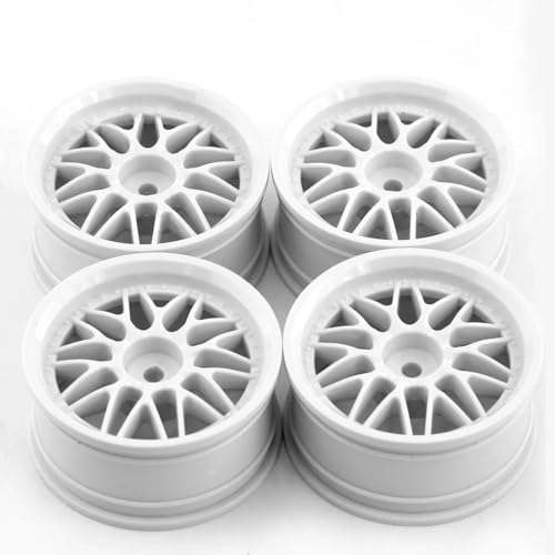RC�J�[�̃A�b�v�O���[�h�p�[�c For Tamiya For Xv02 For Kyosho For Hsp For Hpi For Sakura 1/10 4pcs RC �I�����[�h�h���t�g�p���[�V���O�J�[�v���X�`�b�N�z�C�[�������z�C�[���n�u(White