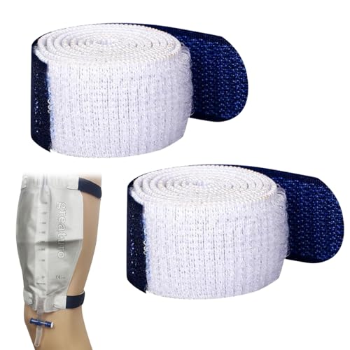 Cinturón De Bolsa De Orina,Cinturón De Fijación De Cateterismo Urinario,Mangueras De Bolsa De Cateterismo Urinario,Cinturón De Soporte De Cateterismo Urinario,60x2.5cm,2 Piezas