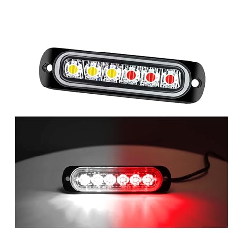 Barras de luces intermitentes de 6 LED de 12V con destello estroboscópico 2