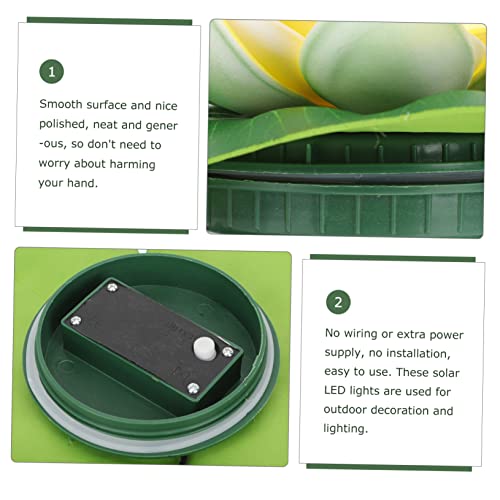 Yardwe Lanterna De Lótus Flores Movidas A Energia Solar LED Luz De Lírio Flutuante Luzes De Flores D