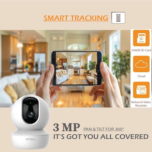 Imou Ranger S2 3MP WiFi Security Camera, Pan & Tilt for 360°, Human Detection, Smart Tracking, 2-Way Audio, Night Vision, Alexa Google Assistant,... - Image 6