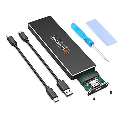 ELUTENG M2 SSD-hölje USB C Gen1 UASP Superspeed 6 Gbps NGFF adapter M2 till USB 3,1 stödjer SATA B & B + M-nyckel SSD NGFF Caddy M2 till USB C-adapter för 2280 2260 2242 2230