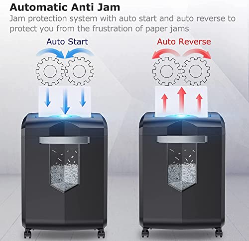 Bonsaii 18-Sheet Heavy Duty Paper Shredder, 40-Min Microcut Office Shredder For Cd/Credit Card/Staple, Anti-Jam & 58Db Quiet Commercial Shredder, Higher Security P-4 Level,7-Gal Big Pullout Bin C144-E #TOP4