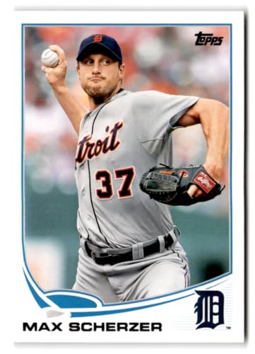 2013 Topps #37 Max Scherzer Tigers MLB Baseball Card NM-MT